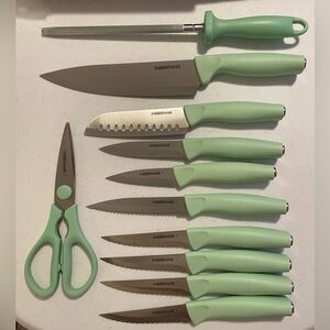 Farberware 12-Piece Knive Cutlery Set in Aqua Green